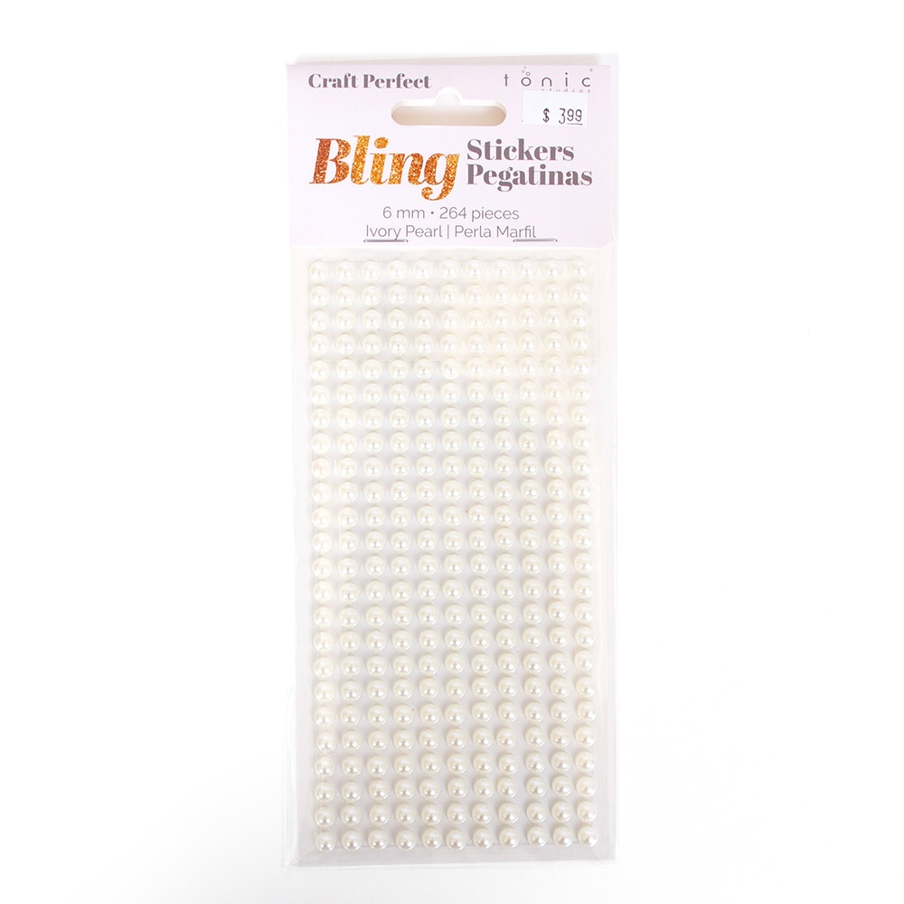 White, Craft Embellishments, Art & School, Craft Perfect, Grad Cap Decor, Ivory, Pearl, Sticker Sheet, 962193